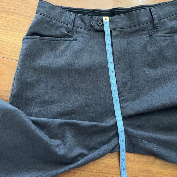 Structure Pant Size 34 x 32 Gray Chino Khaki 100% Cotton New Century - Picture 9 of 11